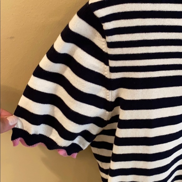 Allude Striped Tee Shirt Size Medium - Picture 4 of 8